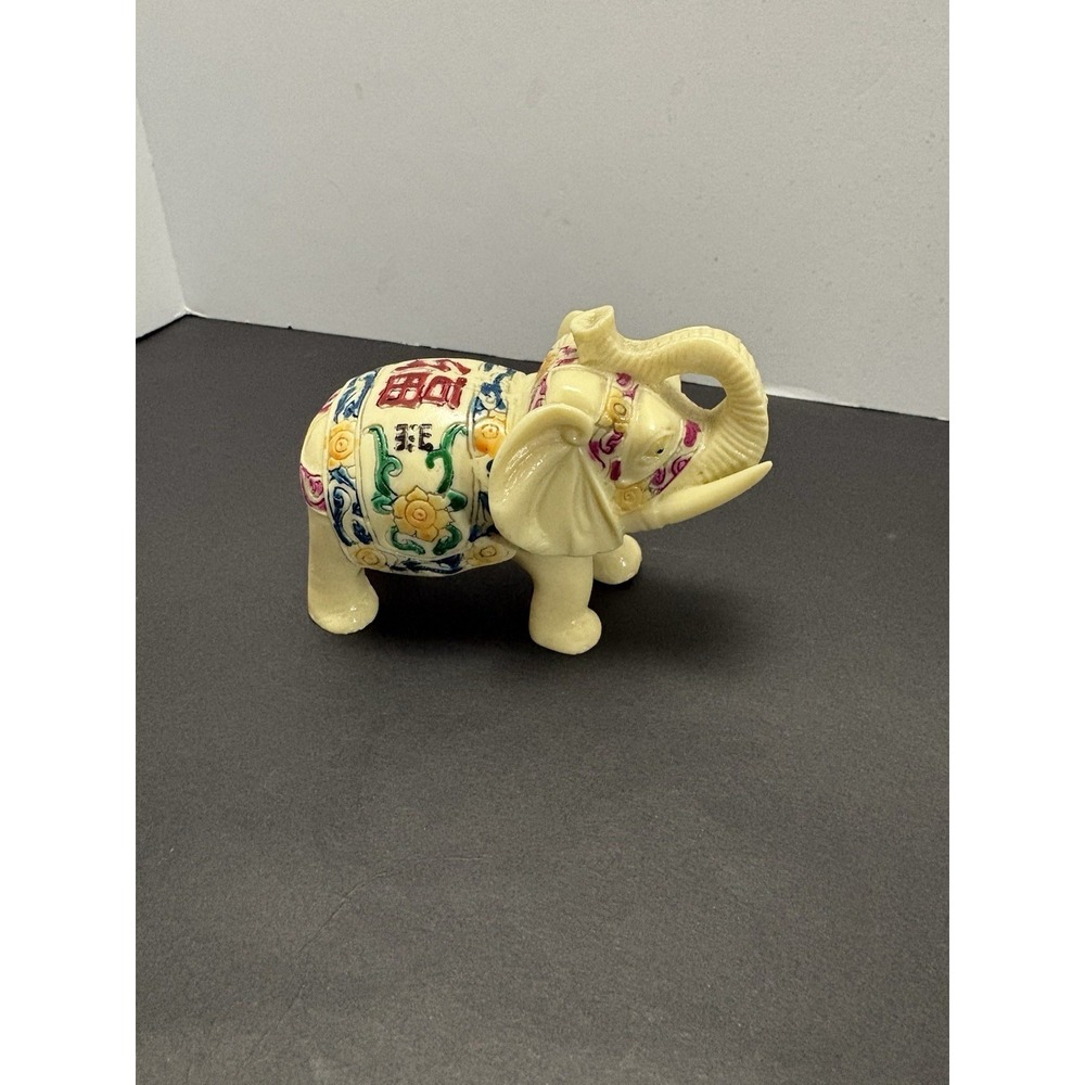 Feng Shui 4" Gray Elephant Figurine Wealth Lucky Figurine Gift & Home Decor